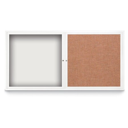 United Visual Products Corkboard, Pumice/Gold, 60"x36" UV432HPLUS-GOLD-PUMICE